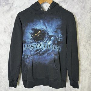 Disturbed Asylum Band Hoodie Adult Small Black Big Print Rock Sweatshirt 2010
